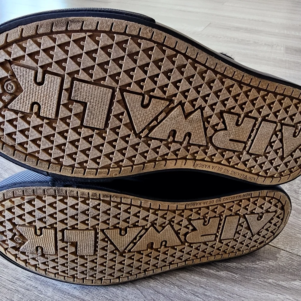 Tan High-Top Sneakers with Black Accents